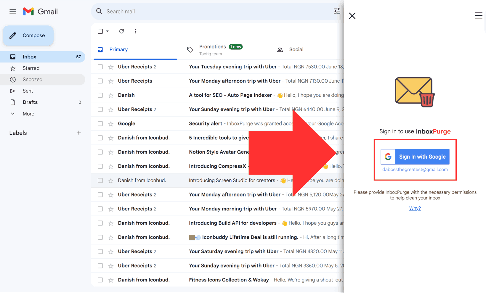 Connect to gmail