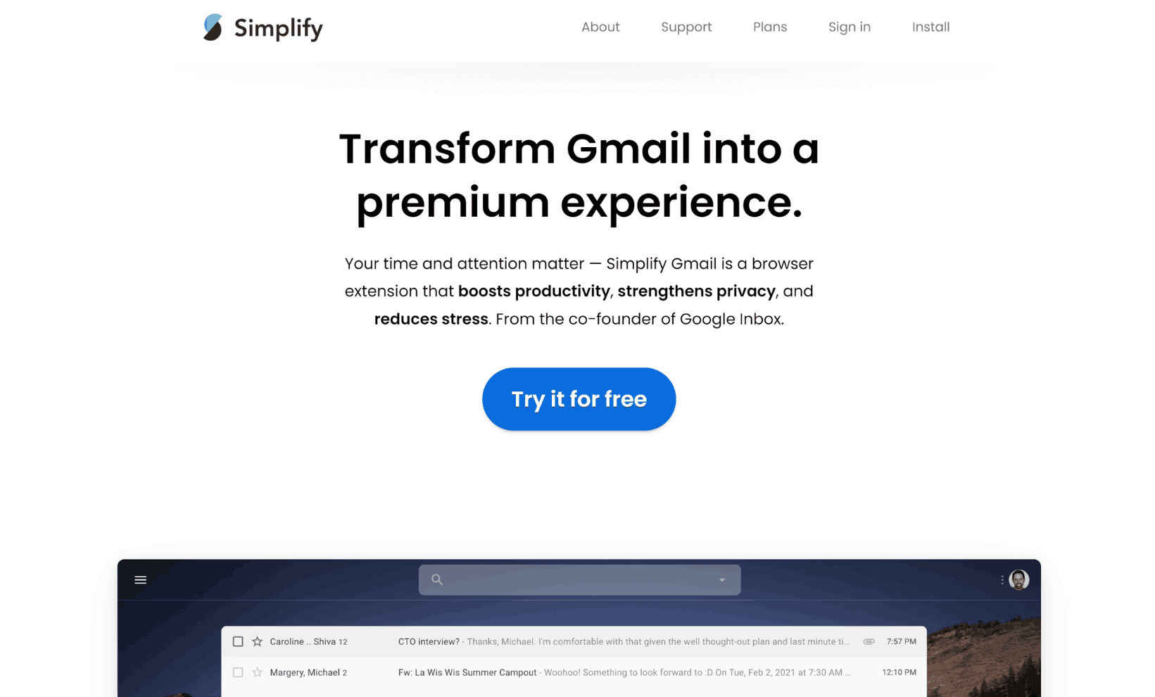 Simplify Gmail